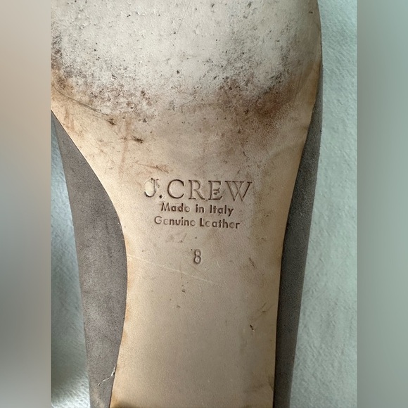 J. Crew Gray  Studded Suede Ballet Flats for Women Size 8 - Picture 7 of 8
